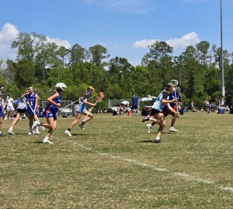 The Hammerhead Lacrosse U14 girls team faced Bolles in the last game of the season. Submitted photo