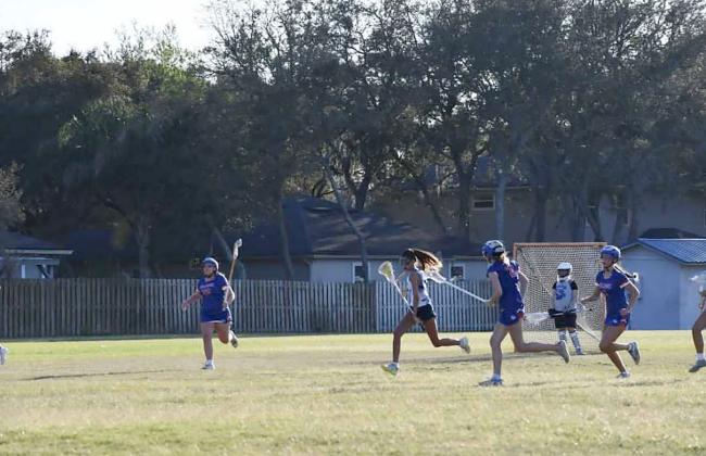 Jillian D’Amico carries the ball for Hammerhead Lacrosse. Submitted photo