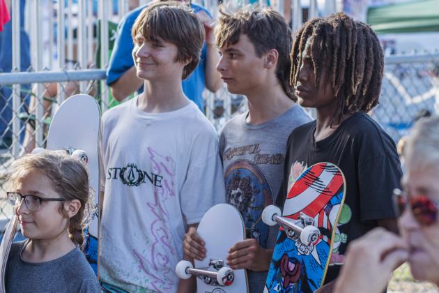 The Gumball 3000 Skate Showcase and equipment giveaway was held June 5 at Poe Pinson Skate Park. Photo by Ashley Chandler/News-Leader
