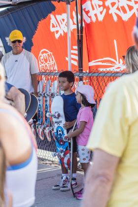 The Gumball 3000 Skate Showcase and equipment giveaway was held June 5 at Poe Pinson Skate Park. Photo by Ashley Chandler/News-Leader