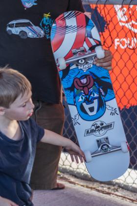The Gumball 3000 Skate Showcase and equipment giveaway was held June 5 at Poe Pinson Skate Park. Photo by Ashley Chandler/News-Leader