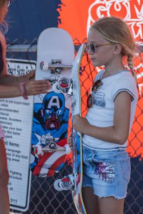The Gumball 3000 Skate Showcase and equipment giveaway was held June 5 at Poe Pinson Skate Park. Photo by Ashley Chandler/News-Leader
