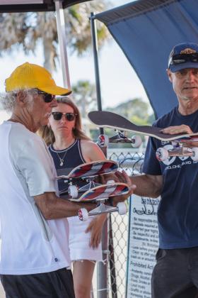 The Gumball 3000 Skate Showcase and equipment giveaway was held June 5 at Poe Pinson Skate Park. Photo by Ashley Chandler/News-Leader