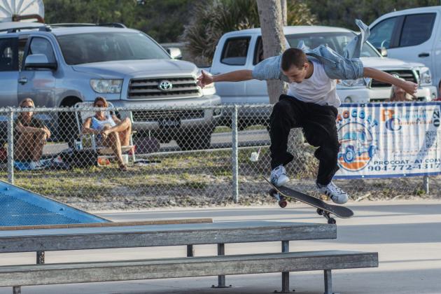 The Gumball 3000 Skate Showcase and equipment giveaway was held June 5 at Poe Pinson Skate Park. Photo by Ashley Chandler/News-Leader