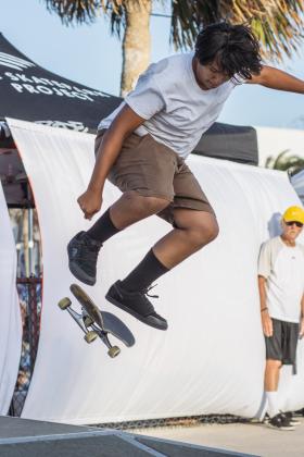 The Gumball 3000 Skate Showcase and equipment giveaway was held June 5 at Poe Pinson Skate Park. Photo by Ashley Chandler/News-Leader