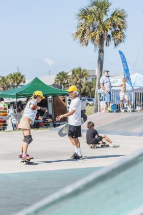 The Gumball 3000 Skate Showcase and equipment giveaway was held June 5 at Poe Pinson Skate Park. Photo by Ashley Chandler/News-Leader