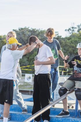 The Gumball 3000 Skate Showcase and equipment giveaway was held June 5 at Poe Pinson Skate Park. Photo by Ashley Chandler/News-Leader