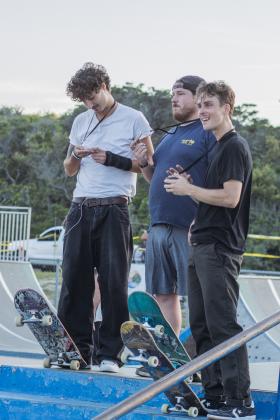 The Gumball 3000 Skate Showcase and equipment giveaway was held June 5 at Poe Pinson Skate Park. Photo by Ashley Chandler/News-Leader