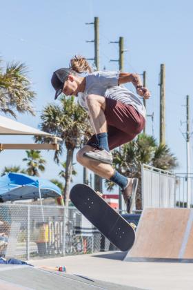 The Gumball 3000 Skate Showcase and equipment giveaway was held June 5 at Poe Pinson Skate Park. Photo by Ashley Chandler/News-Leader