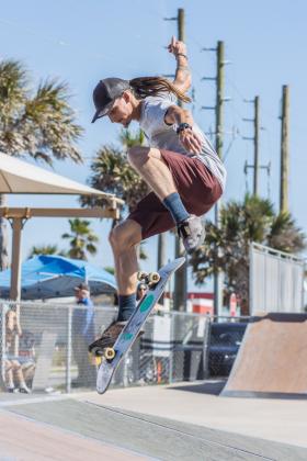 The Gumball 3000 Skate Showcase and equipment giveaway was held June 5 at Poe Pinson Skate Park. Photo by Ashley Chandler/News-Leader