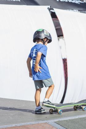 The Gumball 3000 Skate Showcase and equipment giveaway was held June 5 at Poe Pinson Skate Park. Photo by Ashley Chandler/News-Leader