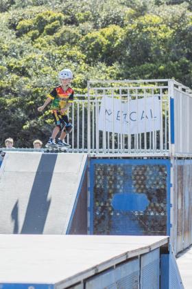 The Gumball 3000 Skate Showcase and equipment giveaway was held June 5 at Poe Pinson Skate Park. Photo by Ashley Chandler/News-Leader