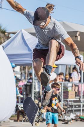 The Gumball 3000 Skate Showcase and equipment giveaway was held June 5 at Poe Pinson Skate Park. Photo by Ashley Chandler/News-Leader