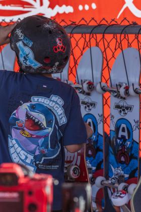 The Gumball 3000 Skate Showcase and equipment giveaway was held June 5 at Poe Pinson Skate Park. Photo by Ashley Chandler/News-Leader
