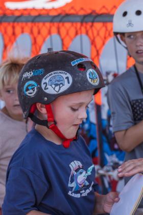 The Gumball 3000 Skate Showcase and equipment giveaway was held June 5 at Poe Pinson Skate Park. Photo by Ashley Chandler/News-Leader