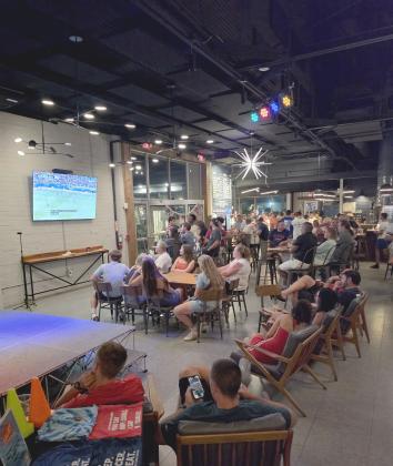 Amelia Island Youth Soccer Club and other local soccer fans pack Mocama on Friday night to watch the USA men’s national team open 2026 World Cup play against Paraguay. USA won 4-1.  Submitted photo