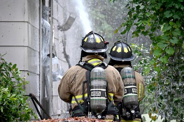 Fernandina Beach Fire Department was assisted by Nassau County Fire Rescue and the Fernandina Beach Police Department when responding to a house fire on 13th Street in Fernandina Beach. DANIELLE SHOUGH/FERNANDINA BEACH FIRE SERVICES MANAGER