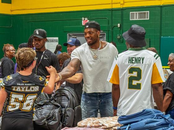 Baltimore Ravens running back and Yulee High School Graduate Derrick Henry returned to Yulee on June 13 for the Two All Community Day. Photo by Nick Blank/News-Leader