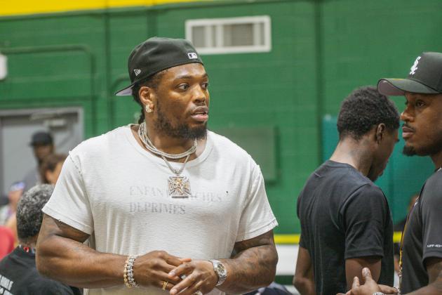 Baltimore Ravens running back and Yulee High School Graduate Derrick Henry returned to Yulee on June 13 for the Two All Community Day. Photo by Nick Blank/News-Leader