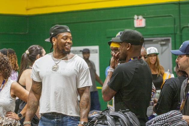 Baltimore Ravens running back and Yulee High School Graduate Derrick Henry returned to Yulee on June 13 for the Two All Community Day. Photo by Nick Blank/News-Leader