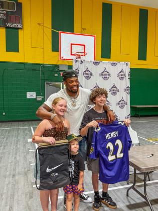 Baltimore Ravens running back and Yulee High School Graduate Derrick Henry returned to Yulee on June 13 for the Two All Community Day. Photo by Nick Blank/News-Leader