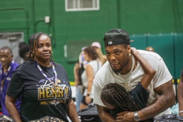 Baltimore Ravens running back and Yulee High School Graduate Derrick Henry returned to Yulee on June 13 for the Two All Community Day. Photo by Nick Blank/News-Leader
