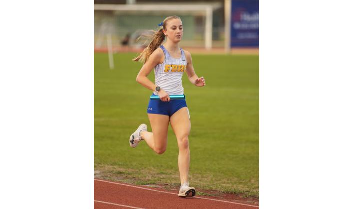 Mikaela Nichols runs in a track meet at Yulee High School in March. Nichols is one of 10 recipients of the 2026 AAU National Scholarship. Photo by Ashley Chandler/News-Leader