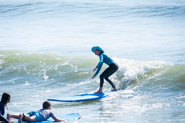 Local youth take part in the Amelia Island Surf Co. summer surf camp.  Photo by Brian Bowen