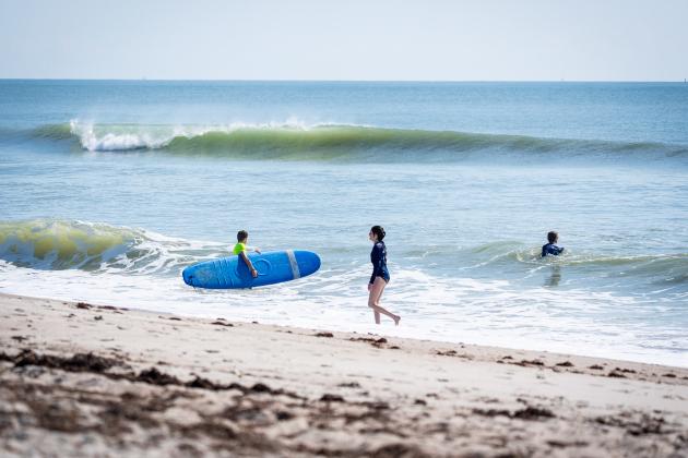 Local youth take part in the Amelia Island Surf Co. summer surf camp.  Photo by Brian Bowen