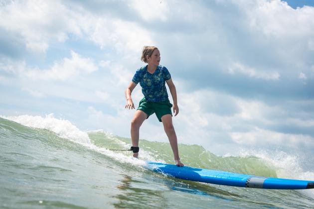 Local youth take part in the Amelia Island Surf Co. summer surf camp.  Photo by Brian Bowen