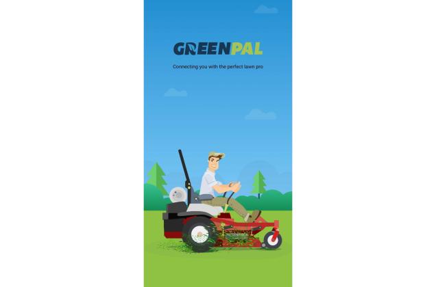 GreenPal welcomes visitors to its app. Image from screenshot