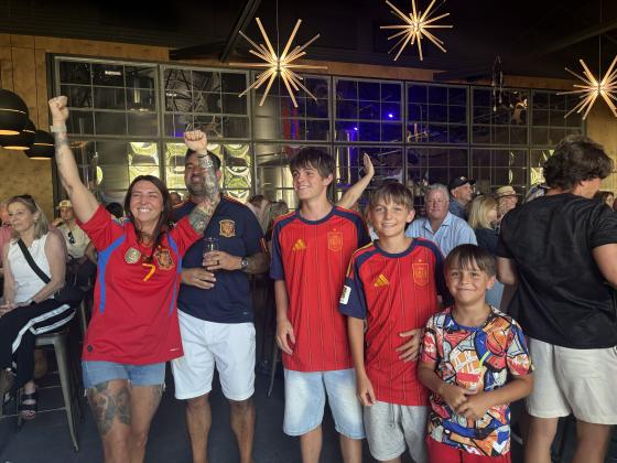 Locals pack Mocama for the World Cup Final — Argentina vs. Spain. Spain defeated Argentina 1-0 in extra time. Photo by Marisa DeMar