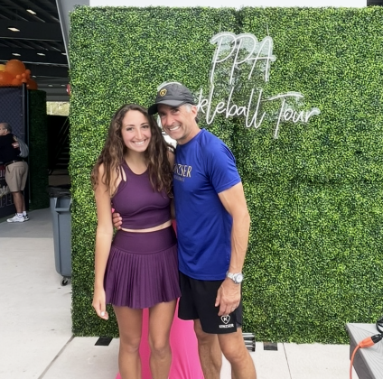 Brooke Caruso and her father Paul Caruso are both professional pickleball players. Submitted