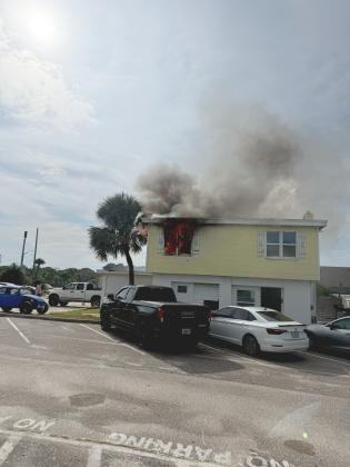 A fire destroyed an apartment behind Hammerhead beach bar on Saturday. Fernandina Beach Police Department said it is under investigation.