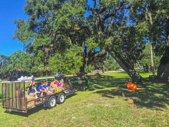 Hay rides, games and a floating pumpkin patch were part of the City of Fernandina Beach’s Second Annual Fall Fest on Saturday at Atlantic Recreation Center. Photos by Ashley Chandler/News-Leader