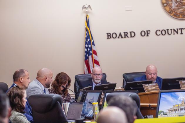 Nassau County Board of County Comissioners and county staff listen to the results of the data center fact-finding committee workshop series. 