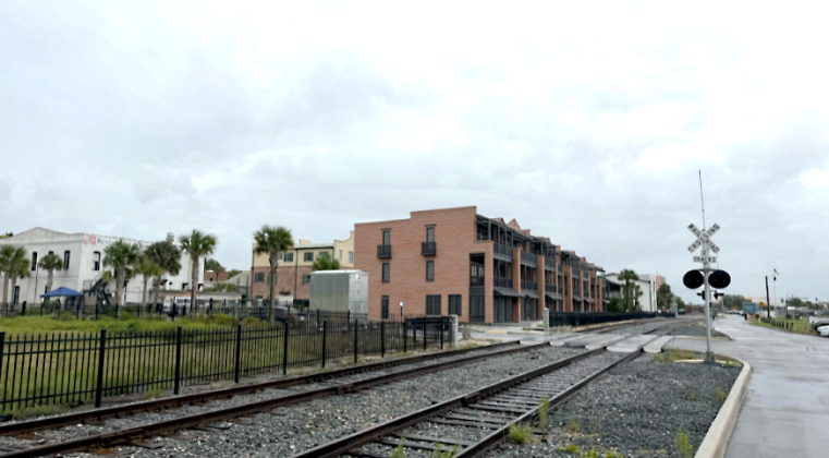 Provided image A rendering of what the townhomes are expected to look like at the corner of Alachua and Front Streets. Submitted