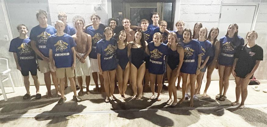 The Fernandina Beach High School Pirates finished first at the Nassau County Swim Championships, placing first in 19 out of 22 events. Submitted photo