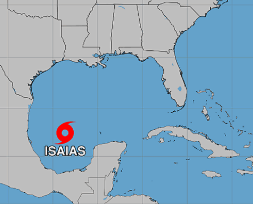 As of 8 a.m. Wednesday, The National Hurricane Center is issuing advisories on recently upgraded Tropical Storm Isaias, located in the southwestern Gulf of  America. More information at nhc.noaa.gov