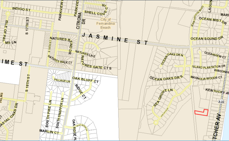 The .76-acre parcel the city of Fernandina Beach is considering is near the Egans Creek Greenway.