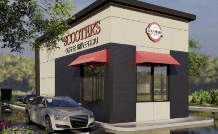 A digital rendering of the proposed coffee kiosk drive-thru. Submitted photo.