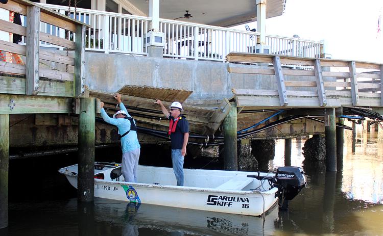 A present-day glimpse of the downtown boardwalk just as it enters the reconstruction phase. Photo by Beth Jones/News-Leader.