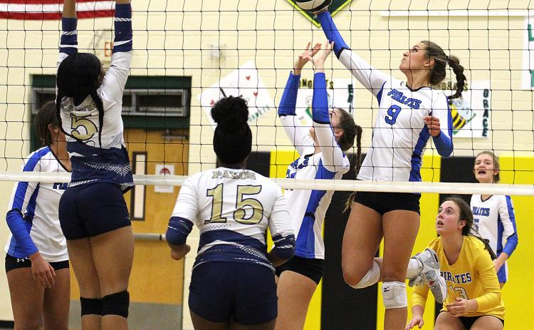 Lady Hornets, Lady Pirates play for district crown. Photo by Beth Jones, News-Leader