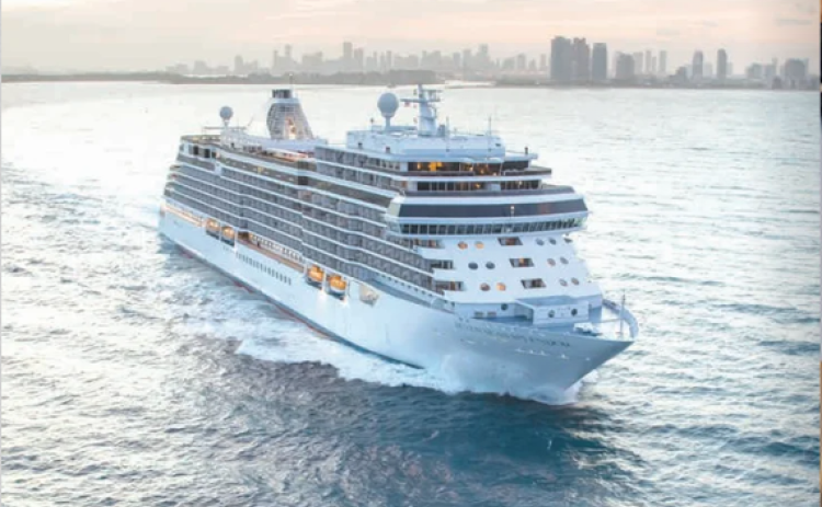 The Seven Seas Voyager is scheduled to dock at the Port of Fernandina in March 2023. The ship can carry 680 passengers and 489 crew members.