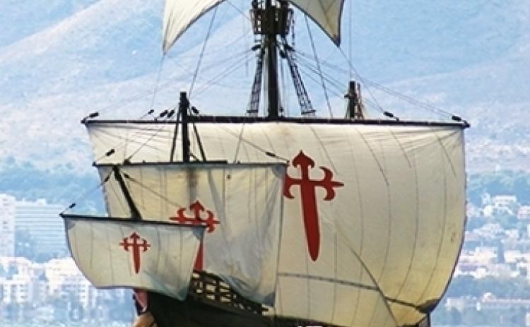 Nao Trinidad sailing into Fernandina Harbor