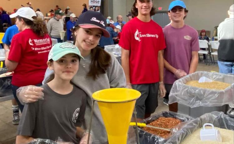 Over 230 volunteers gathered at the Atlantic Recreational Center on Saturday, Feb. 4, to pack over 40,000 meals of rice, soy, dried veggies, and nutrients on behalf of Rise Against Hunger.  Submitted photo