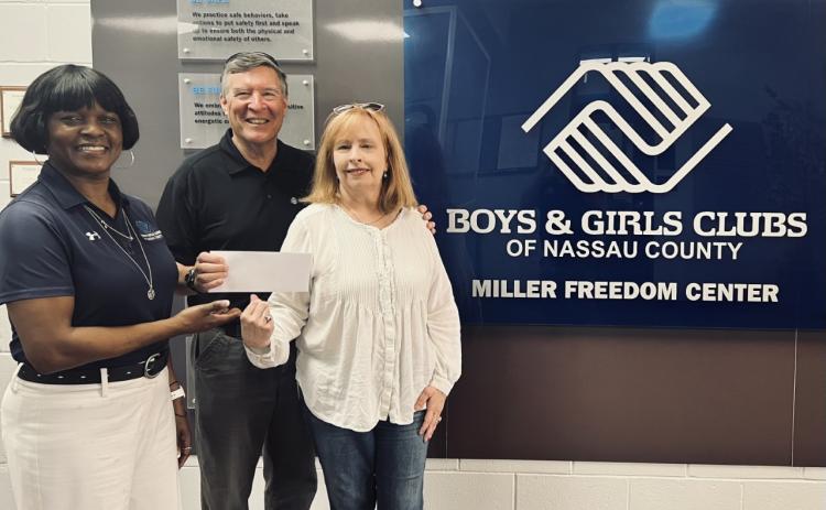 From left, Sherryl Smith, Senior Service Director, Eric Schmidt, WestRock, and Claire Cameron, Director of Foundation Administration. Submitted photo