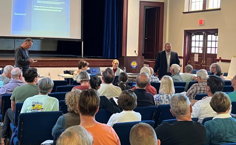 Robert Companion, Nassau County deputy manager and engineer, provides an update on Amelia Island trail development and concerns about walking and biking safety on the island. Submitted photo