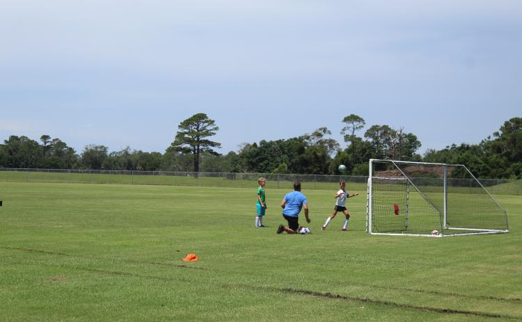 The soccer fields at the Ybor Alvarez Sports Complex are facing removal to make way for hangars, as the fields were built on property owned by the Fernandina Beach Municipal Airport. The city commission wants to work with Nassau County government to build new facilities to be used by the 700 youth soccer players in the county. Photo by Julia Roberts