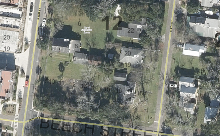 Third and Fourth streets currently has four single-family homes and accessory structures that were built by the Tringali family. Submitted photo